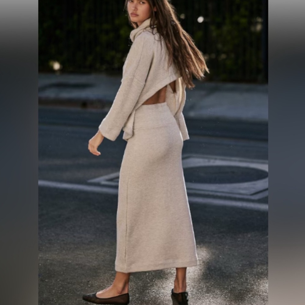 Free People Free-Est Milley Reversible Top & Maxi Skirt Set Dusty Himalayan NWOT - Picture 2 of 13